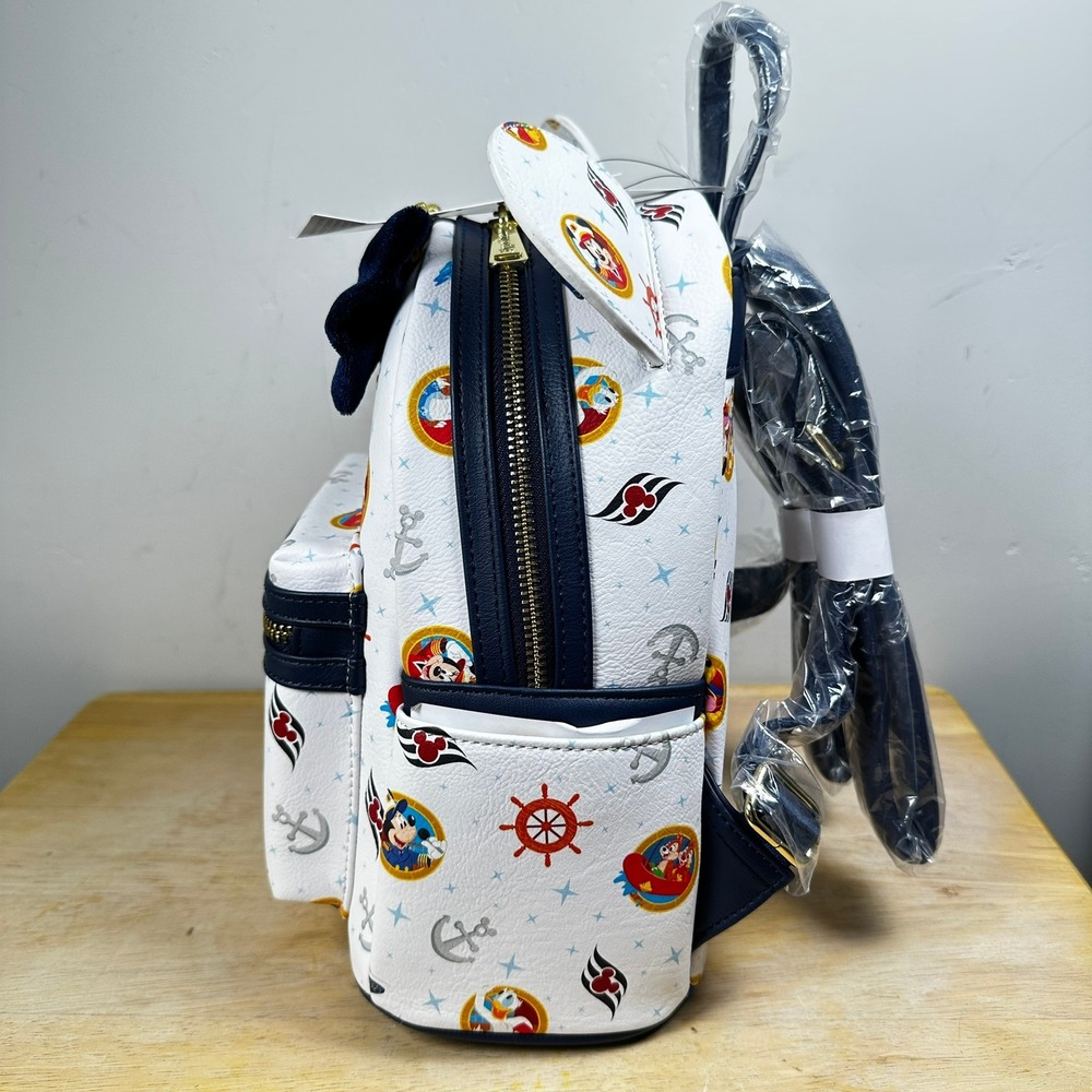 Loungefly Disney‎ Cruise Line Wish Mini Inaugural Sailing Mini Backpack Nautical - Picture 6 of 15